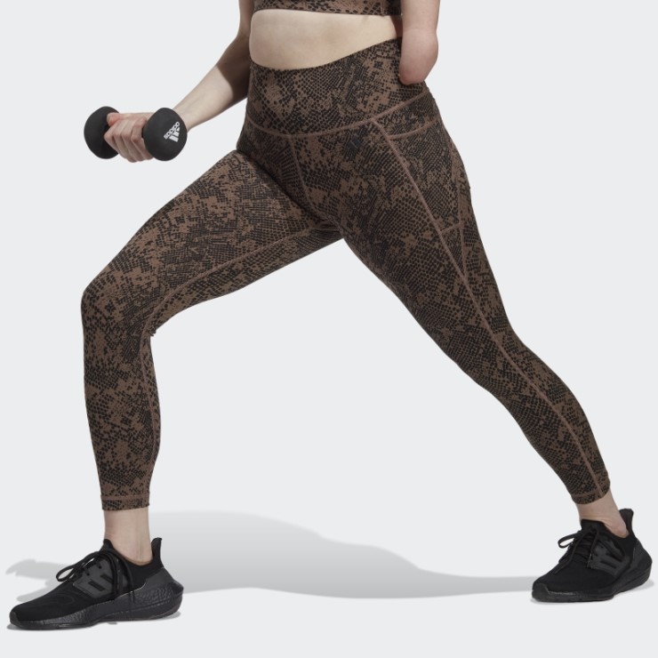 Leggings 7/8 Con Estampado Animal De Entrenamiento Con Bolsillo Oculto Earth Optime De Adidas