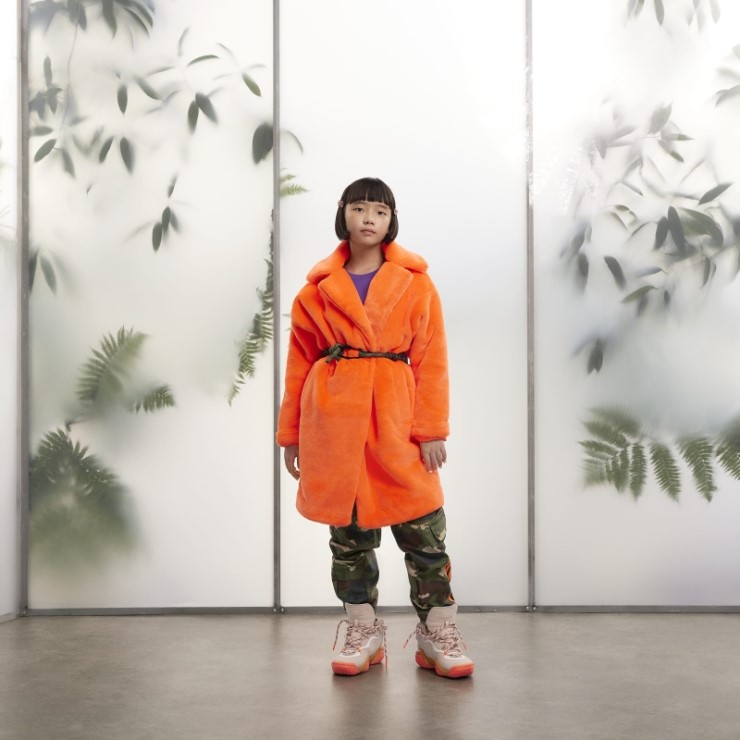 Abrigo Piel Sintética Naranja Adidas