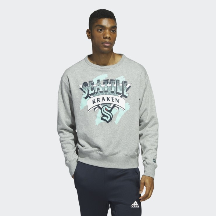 Adidas Sudadera Gris Medio Kraken Vintage Crew