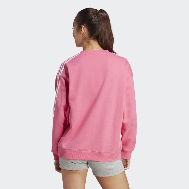 Sudadera Adidas Essentials 3 Rayas Magenta
