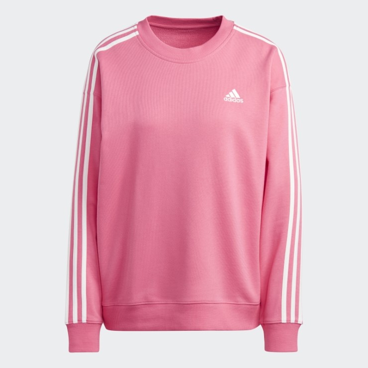 Sudadera Adidas Essentials 3 Rayas Magenta