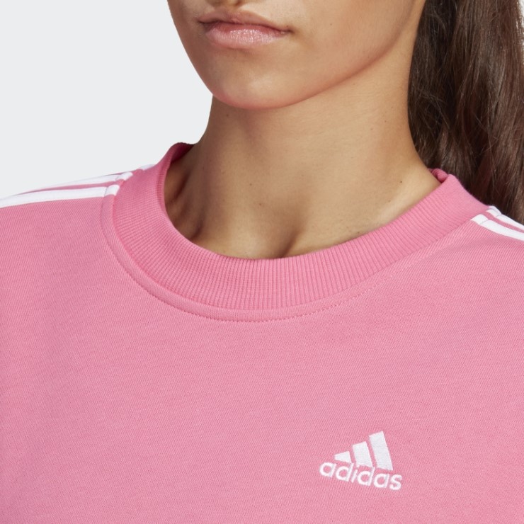 Sudadera Adidas Essentials 3 Rayas Magenta
