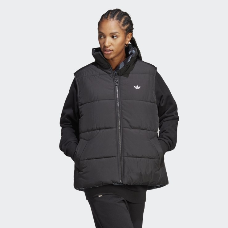 Chaleco Reversible Adidas Abstract Animal Print Negro