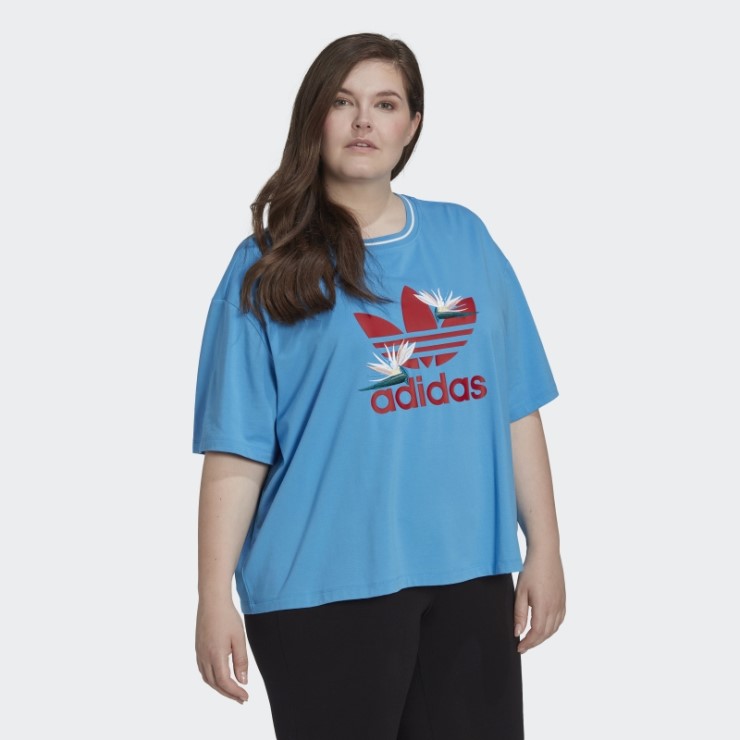 Camiseta Azul Thebe Magugu Suelta (talla Grande) Adidas