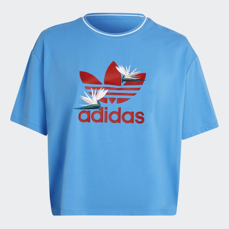 Camiseta Azul Thebe Magugu Suelta (talla Grande) Adidas