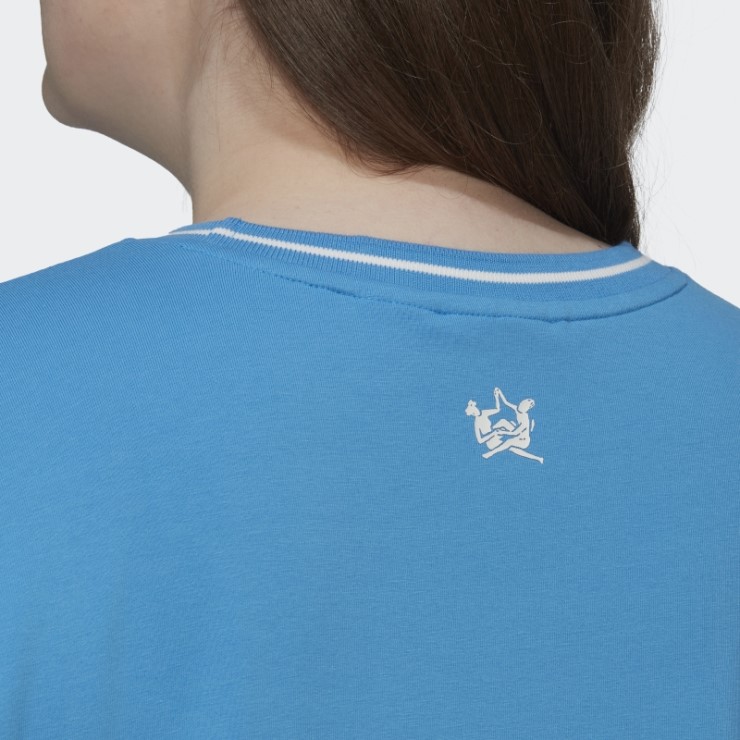 Camiseta Azul Thebe Magugu Suelta (talla Grande) Adidas