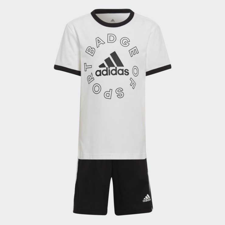 Conjunto De Verano Adidas Essentials Logo Blanco