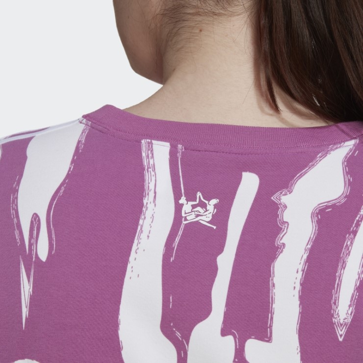 Camiseta Corta Con Estampado Integral Thebe Magugu (talla Grande) Lila Adidas