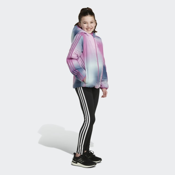 Chaqueta Acolchada Adidas Classic Allover Print Lila