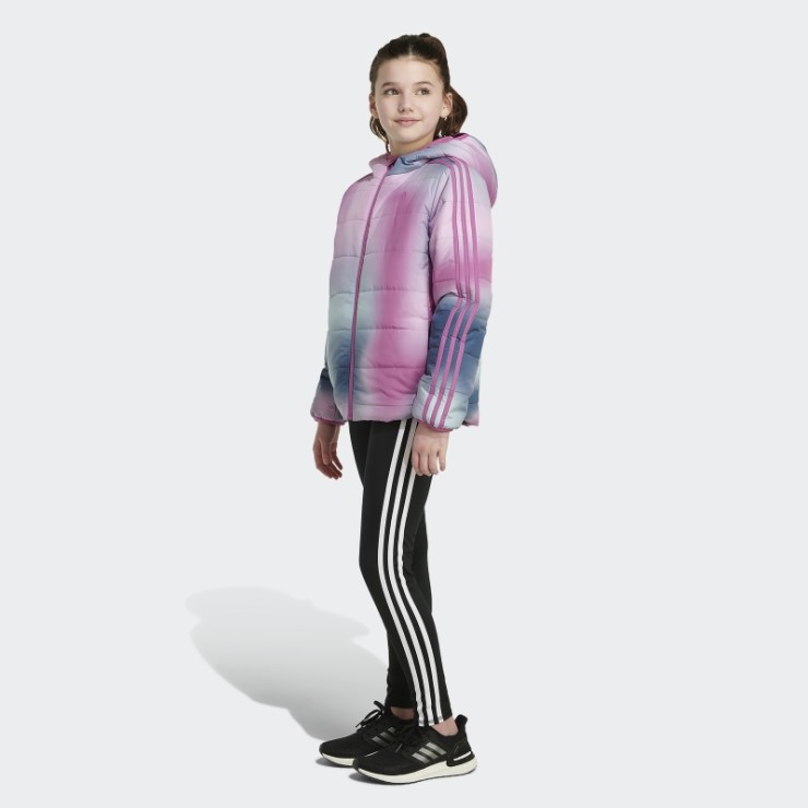 Chaqueta Acolchada Adidas Classic Allover Print Lila