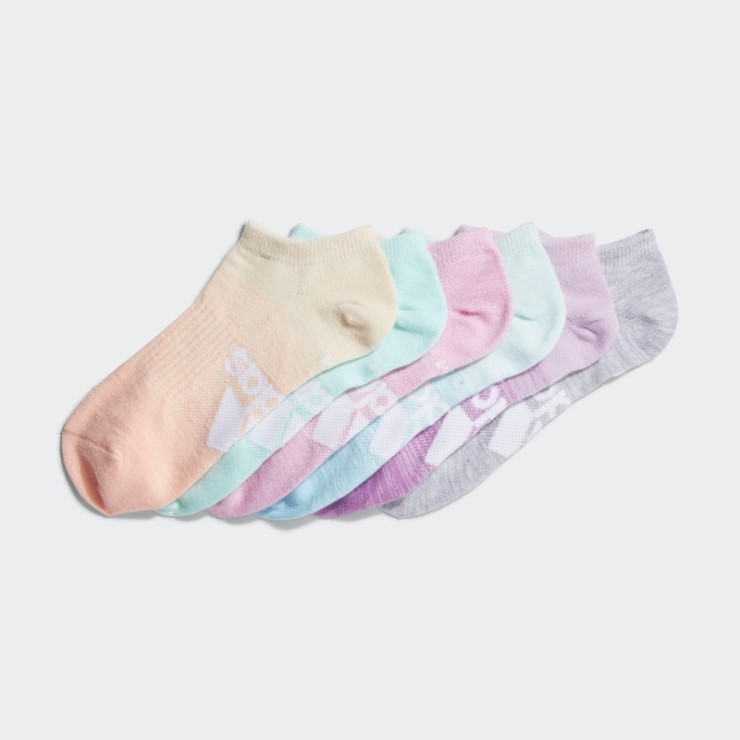 Adidas Logo De Deporte De Longitud Corta 3 6pk No-show Calcetines Azul