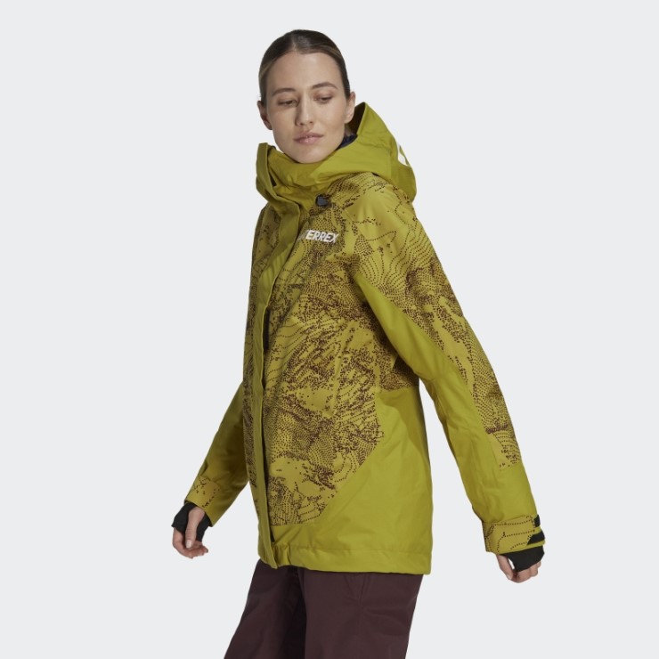 Chaqueta Terrex 2-layer Insulated Snow Graphic Adidas Verde Oliva