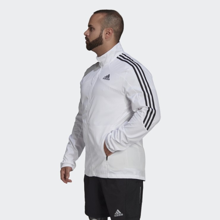 Chaqueta Adidas Marathon 3 Rayas Blanco