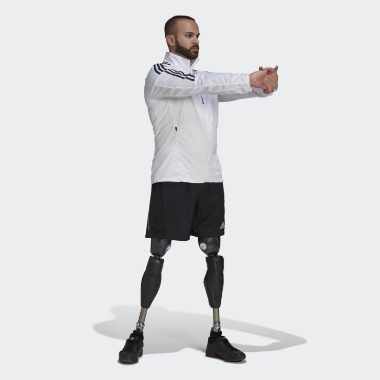 Chaqueta Adidas Marathon 3 Rayas Blanco