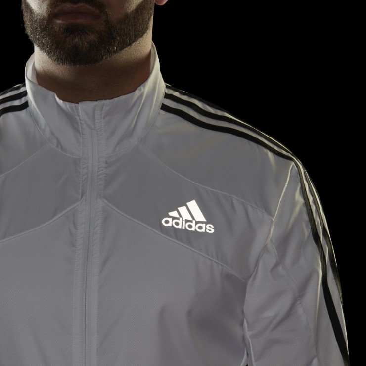 Chaqueta Adidas Marathon 3 Rayas Blanco