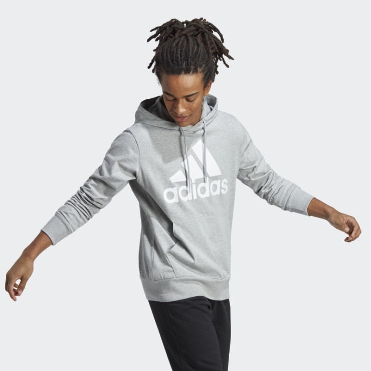 Sudadera Adidas Con Logo Essentials Gris Medio