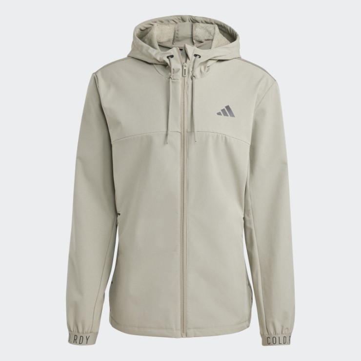 Sudadera Con Capucha De Entrenamiento Con Cremallera Completa Adidas Silver Pebble Cold.rdy