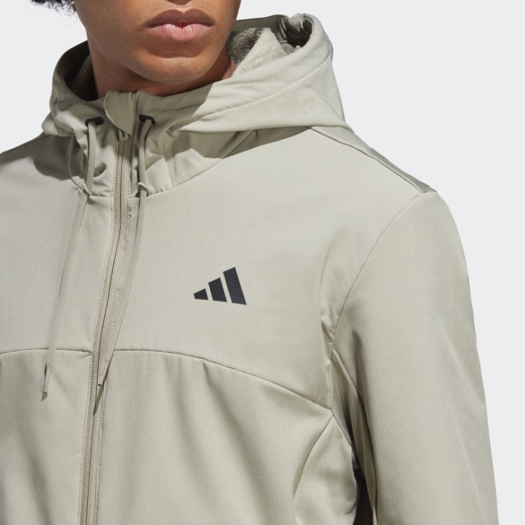 Sudadera Con Capucha De Entrenamiento Con Cremallera Completa Adidas Silver Pebble Cold.rdy
