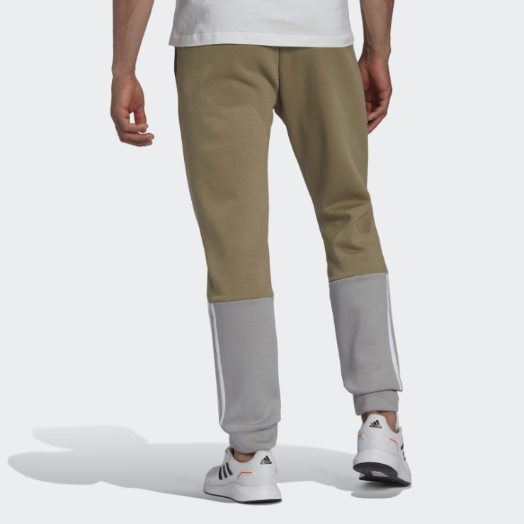 Adidas Mgh Pantalones De Forro Polar Con Bloques De Color En Gris Sólido