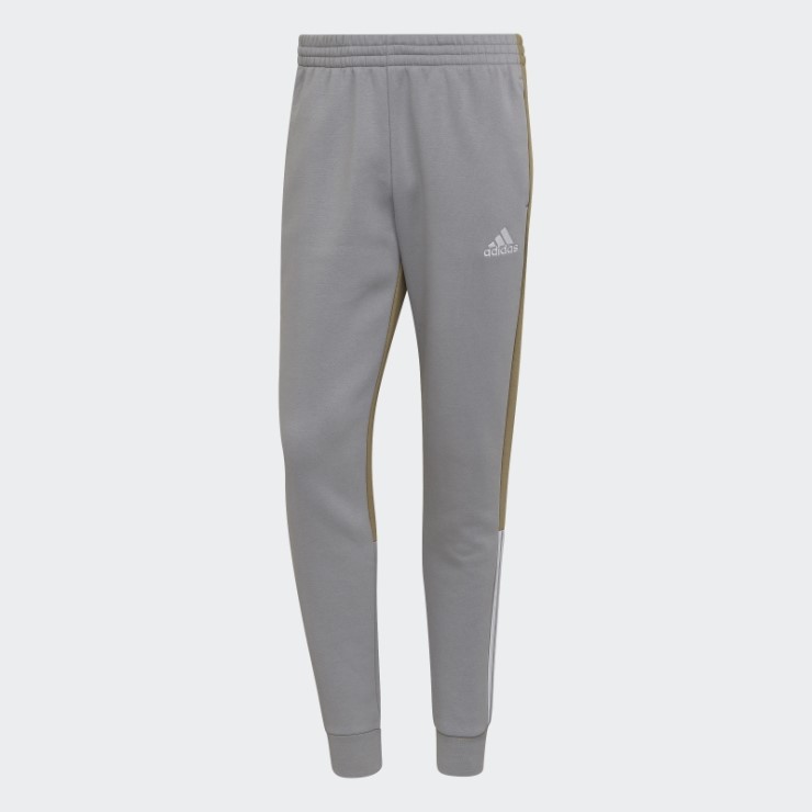 Adidas Mgh Pantalones De Forro Polar Con Bloques De Color En Gris Sólido