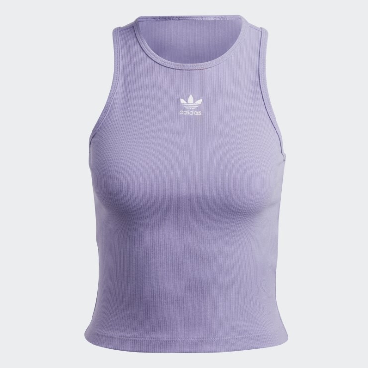 Camiseta Sin Mangas Adicolor Essentials Rib Adidas Lila