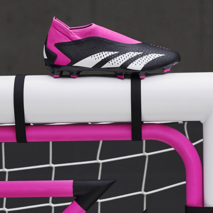 Rosa Fuerte Adidas Predator Precision.3 Botas Para Terreno Firme Sin Cordones Adidas