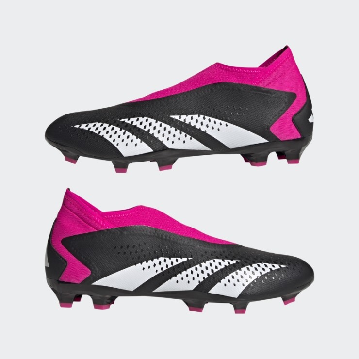 Rosa Fuerte Adidas Predator Precision.3 Botas Para Terreno Firme Sin Cordones Adidas