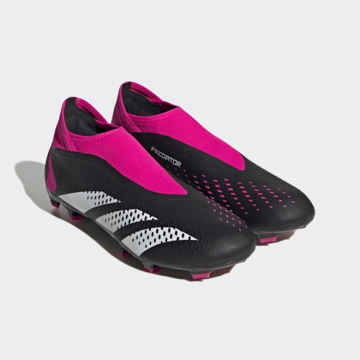 Rosa Fuerte Adidas Predator Precision.3 Botas Para Terreno Firme Sin Cordones Adidas