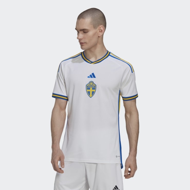 Camiseta Suecia 22 Segunda Equipacion Adidas Blanca