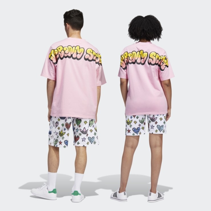 Pantalones Cortos Blancos Adidas Jeremy Scott Monogram (género Neutral)