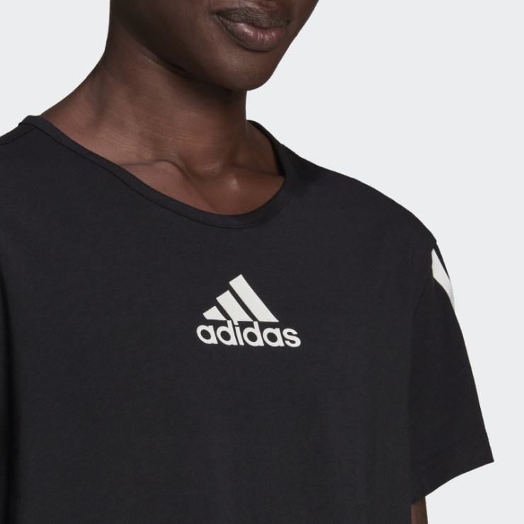 Adidas Aeroready Made For Training Crop Sport Camiseta Negra