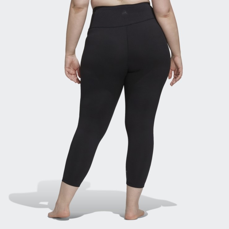Negro Adidas Yoga Studio 7/8 Leggings (talla Grande) Caliente