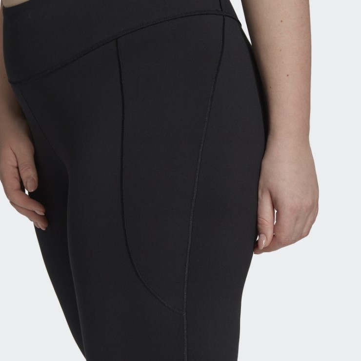 Negro Adidas Yoga Studio 7/8 Leggings (talla Grande) Caliente