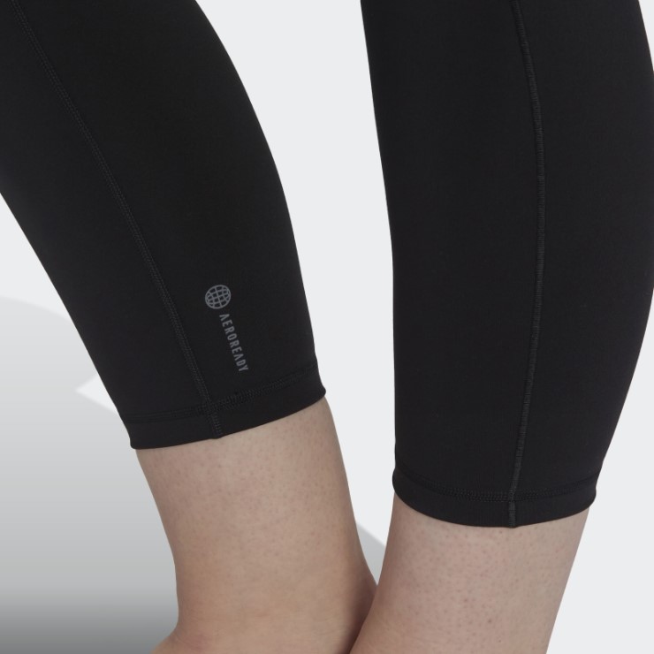 Negro Adidas Yoga Studio 7/8 Leggings (talla Grande) Caliente