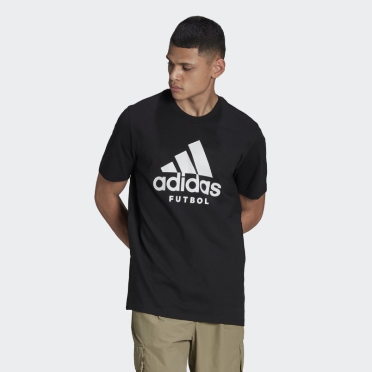 Camiseta Con Logo De Futbol Adidas Negra