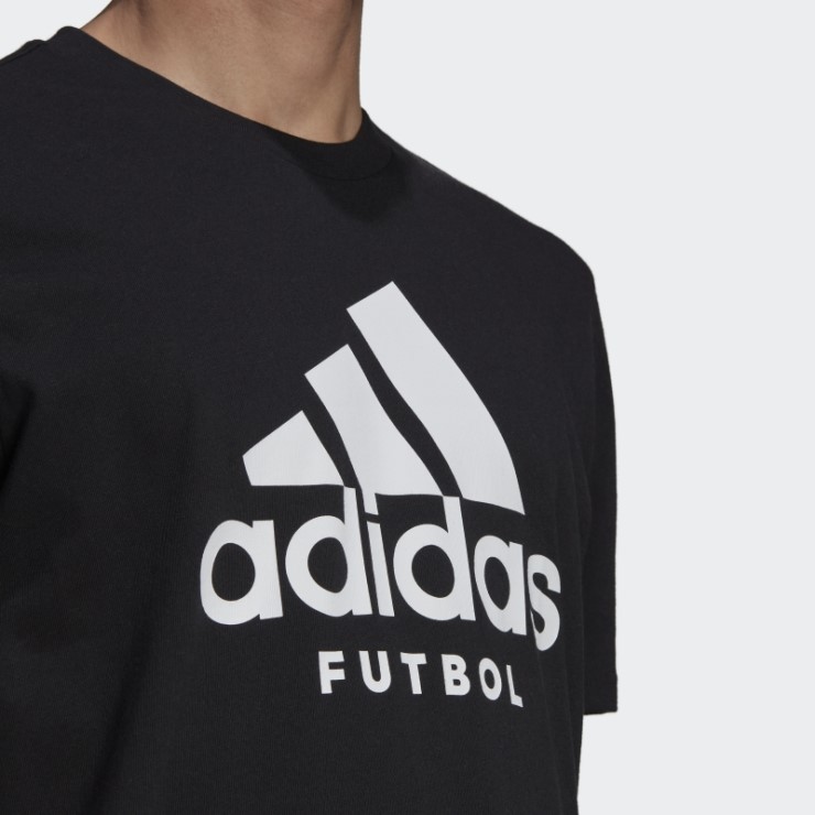 Camiseta Con Logo De Futbol Adidas Negra
