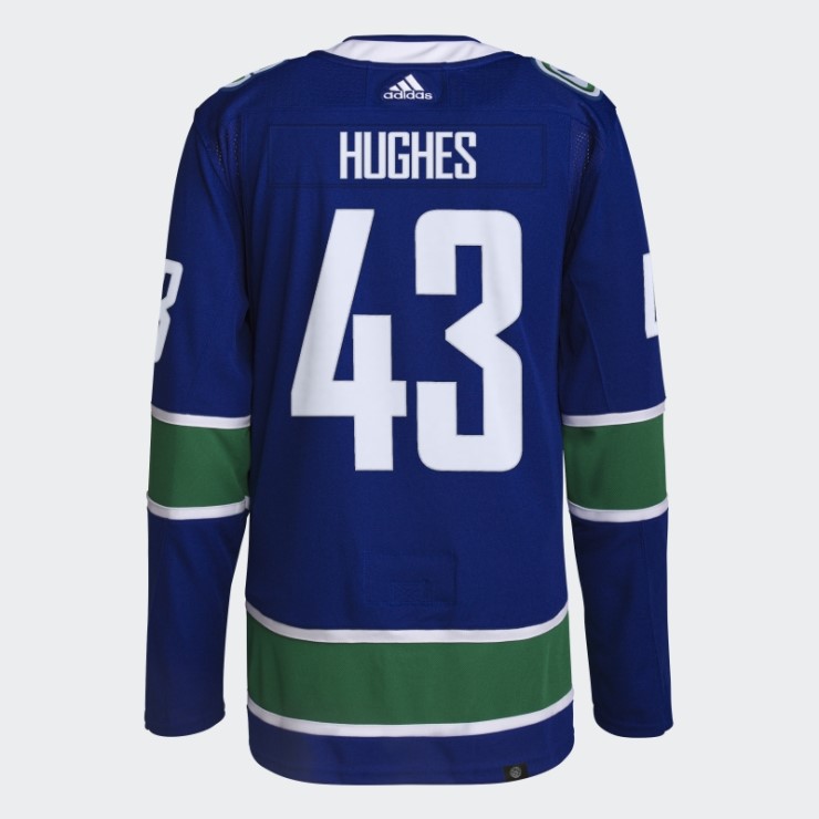 Canucks Hughes Home Autentica Camiseta Royal 08 Ccm-sld Adidas