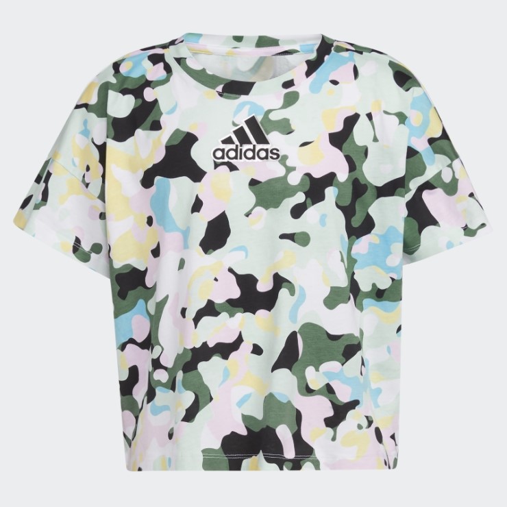 Camiseta Adidas Blanca Oversize Con Logo Estampado