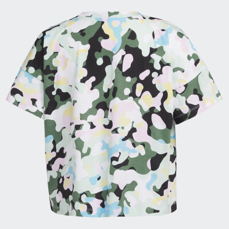 Camiseta Adidas Blanca Oversize Con Logo Estampado