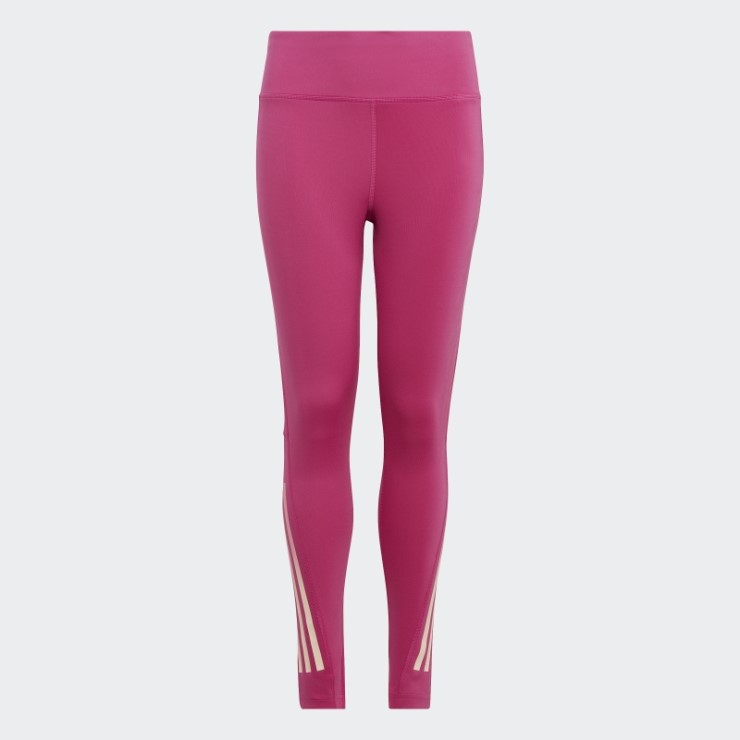 Aeroready 3 Rayas De Tiro Alto 7/8 Leggins Con Bolsillo Optime Adidas Fucsia