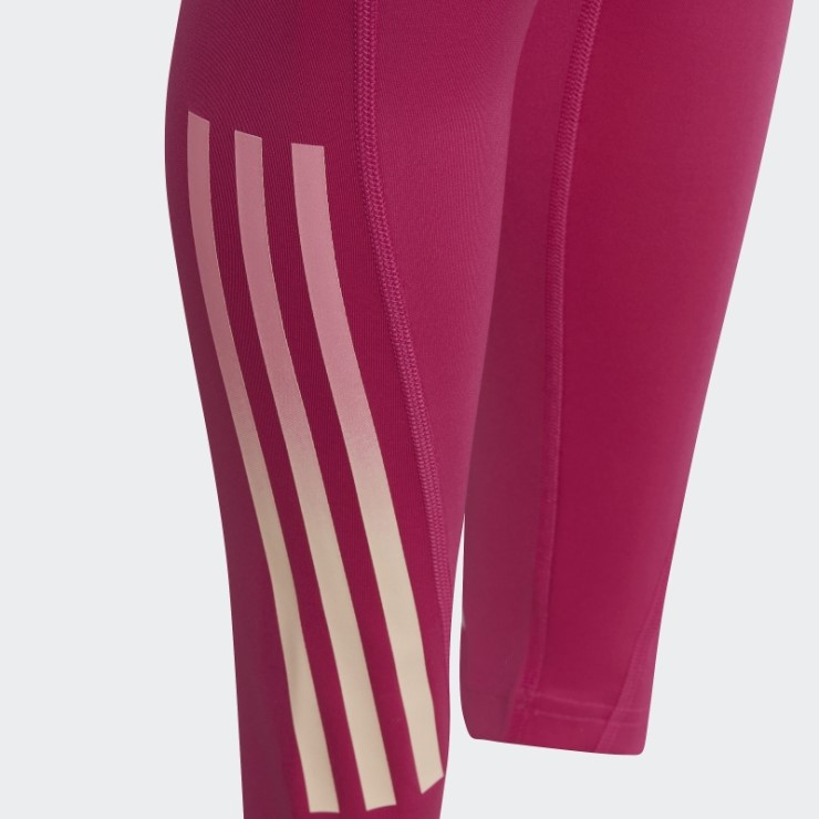 Aeroready 3 Rayas De Tiro Alto 7/8 Leggins Con Bolsillo Optime Adidas Fucsia
