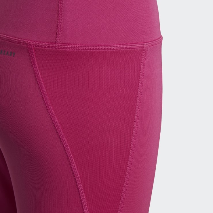 Aeroready 3 Rayas De Tiro Alto 7/8 Leggins Con Bolsillo Optime Adidas Fucsia