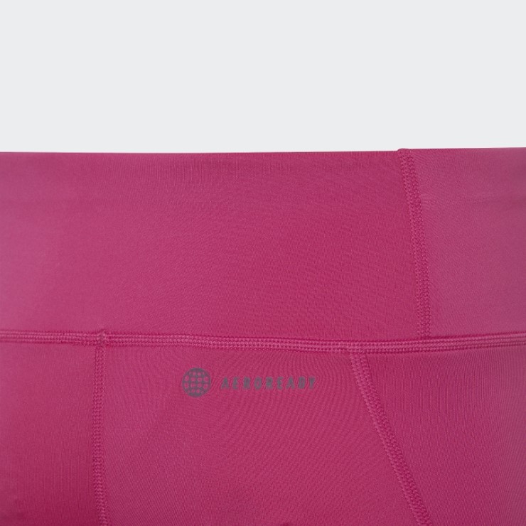 Aeroready 3 Rayas De Tiro Alto 7/8 Leggins Con Bolsillo Optime Adidas Fucsia