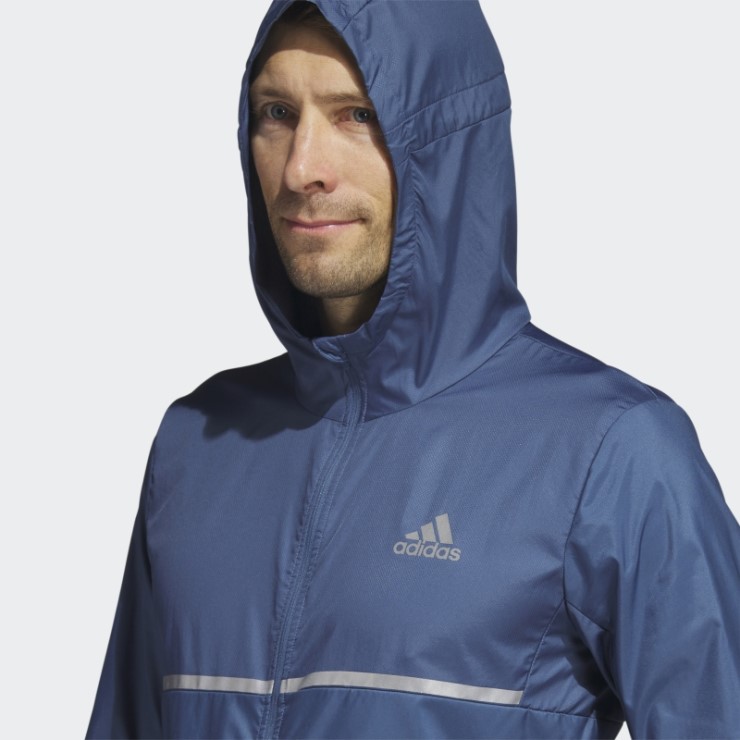 Poseer La Chaqueta De Correr Adidas Acero