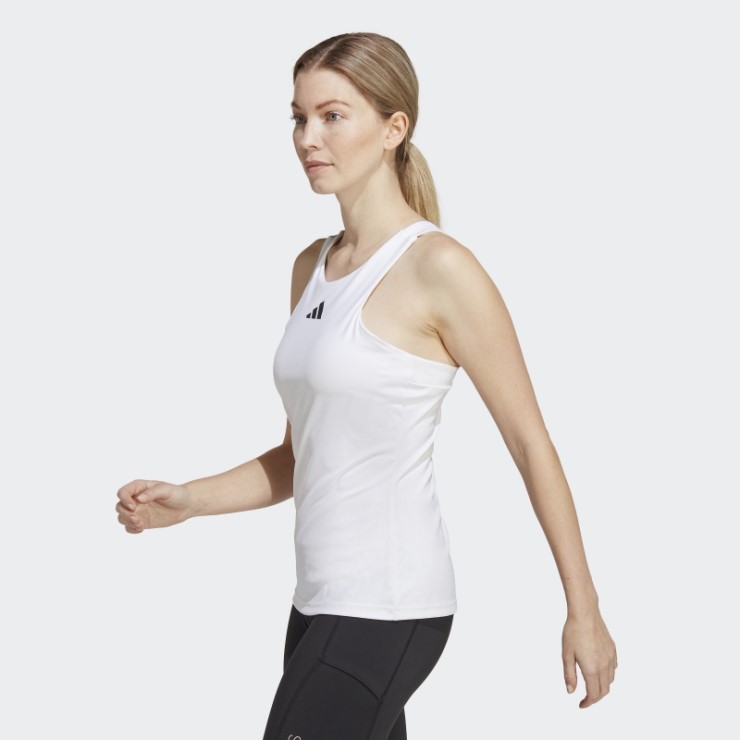 Playera Sin Mangas Tenis Adidas Blanca