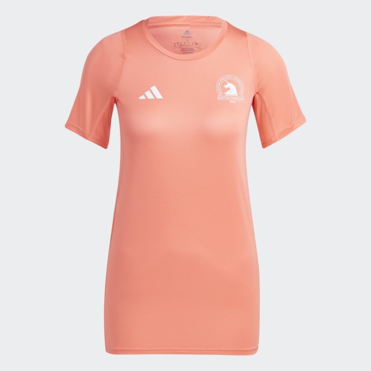 Camiseta Con Estampado Allover Boston Marathon 2023 Coral Adidas