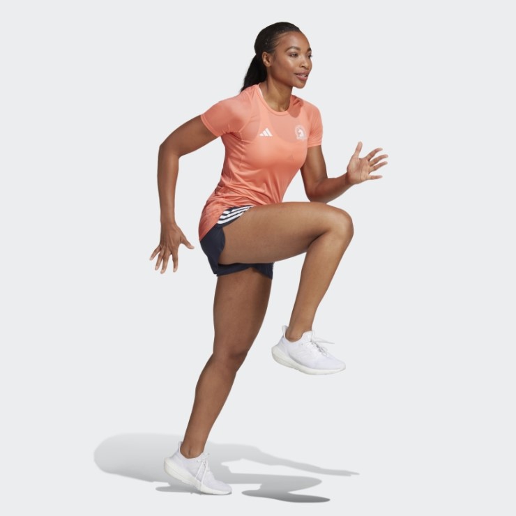 Camiseta Running Adidas Boston Marathon 2023 Coral