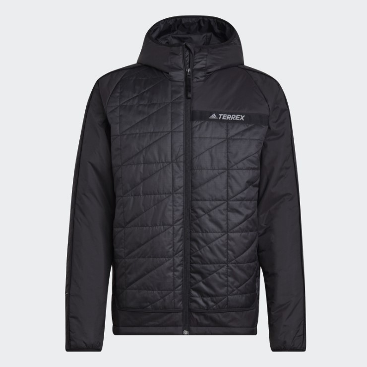 Chaqueta Negra Con Capucha Y Aislamiento Múltiple Adidas Terrex