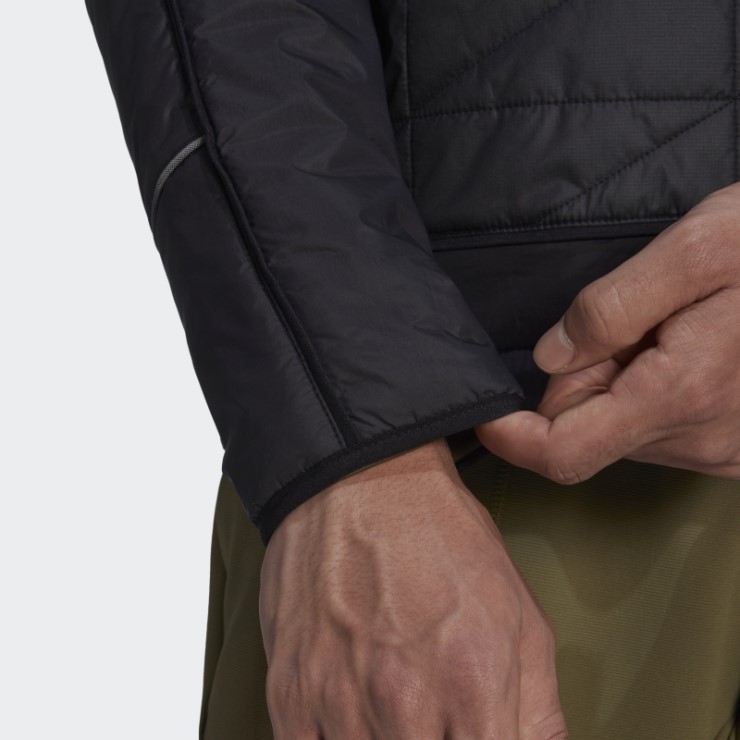 Chaqueta Negra Con Capucha Y Aislamiento Múltiple Adidas Terrex