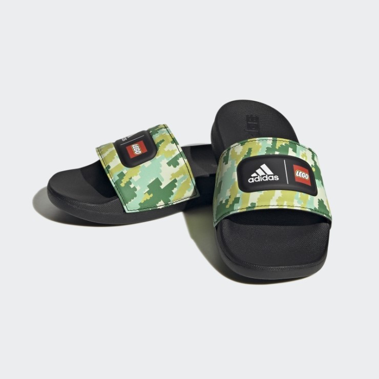 Chanclas Adidas Adilette X Lego Negras